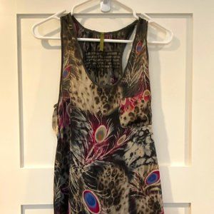 Sheer sleeveless racerback dress tank